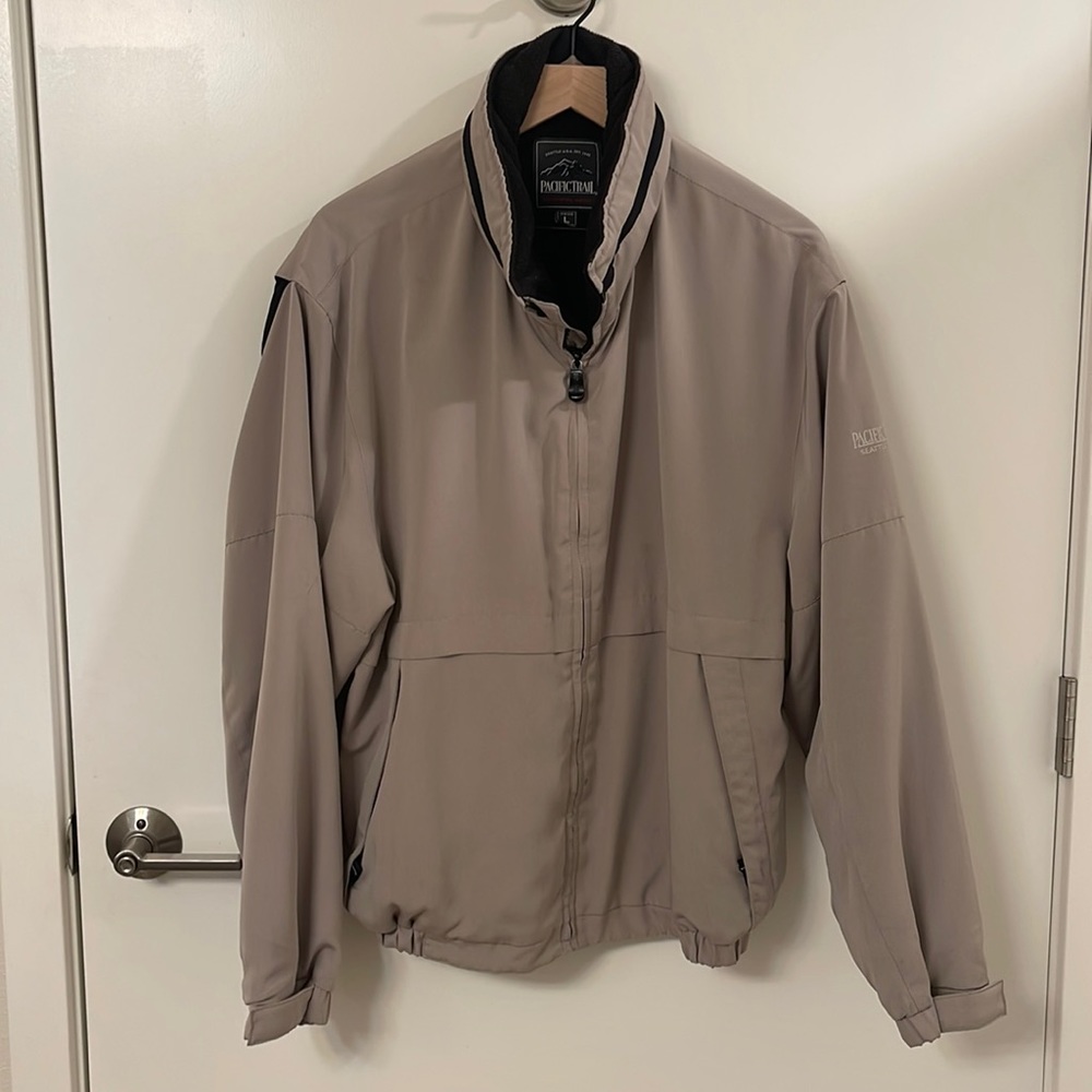 Men's Tan Zip Up Pacific Trail Tan Jacket Coat Size Large